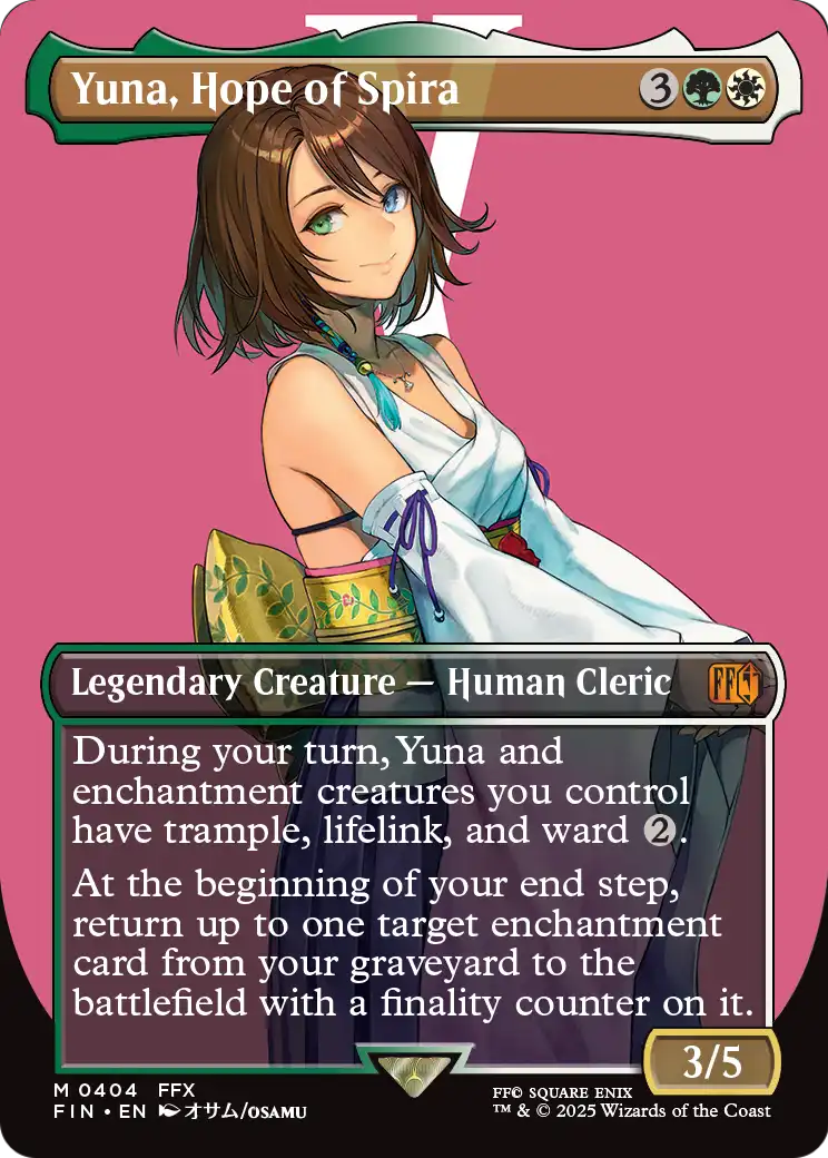 Yuna, Hope of Spira (Borderless) (404) [FINAL FANTASY]  Foil