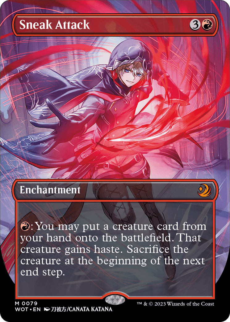 Sneak Attack (Anime Borderless) [Wilds of Eldraine: Enchanting Tales] Foil