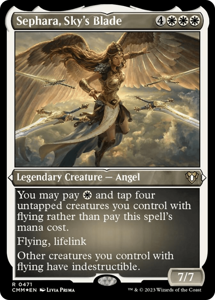 Sephara, Sky's Blade (Foil Etched) [Commander Masters]