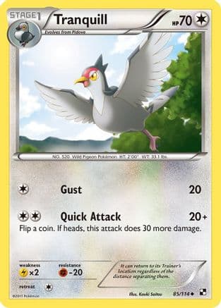 Tranquill 85/114 - Black and White Reverse Holofoil