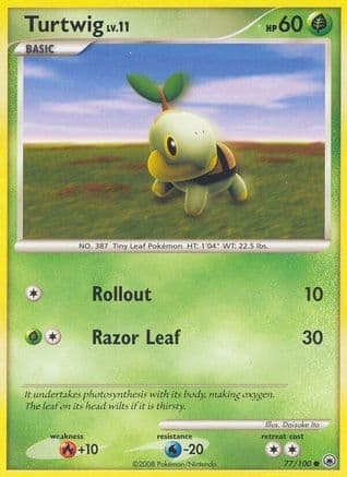 Turtwig 077/100 - Majestic Dawn Reverse Holofoil
