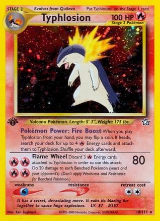 Typhlosion (18)  Neo Genesis - Holo Rare