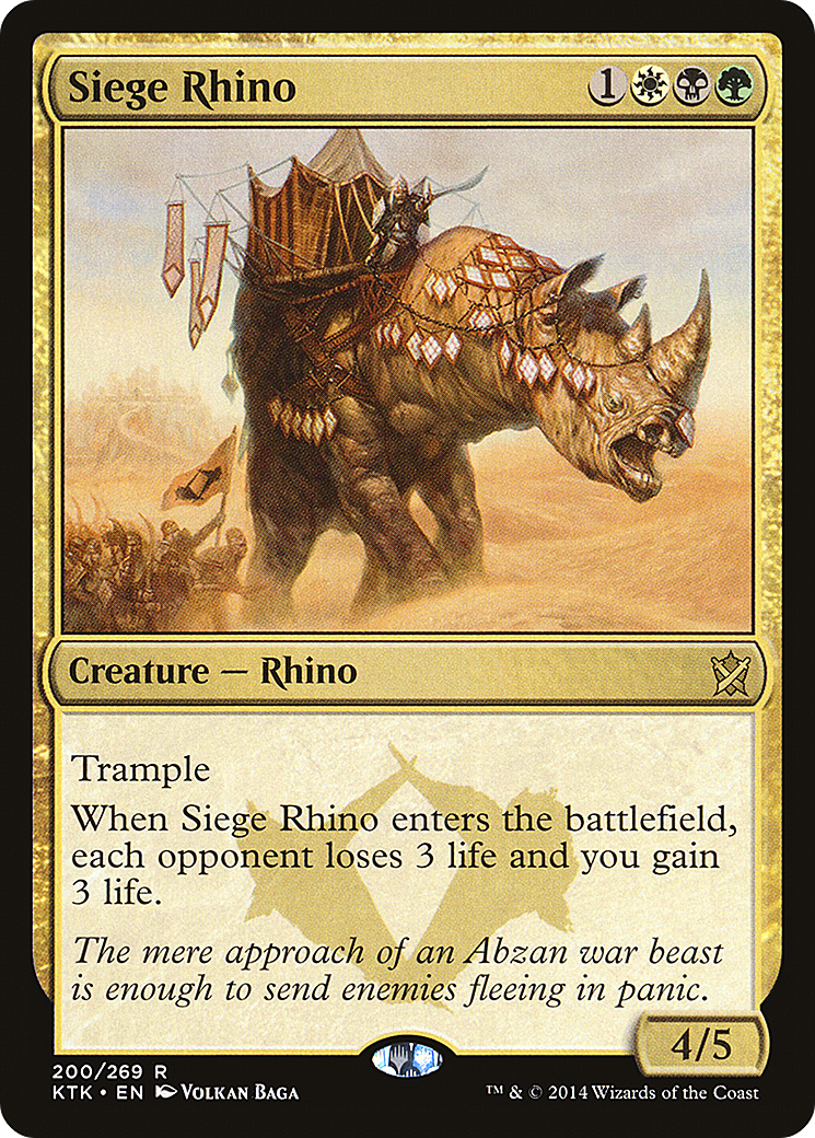 Siege Rhino [Khans of Tarkir] Foil