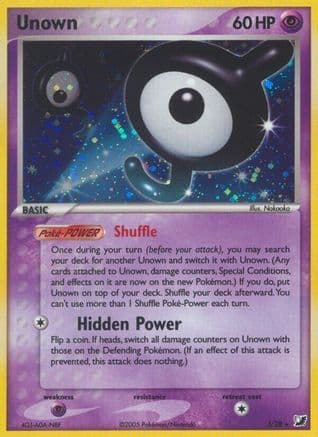 Unown (J)  - Holofoil Unseen Forces - Holo Rare