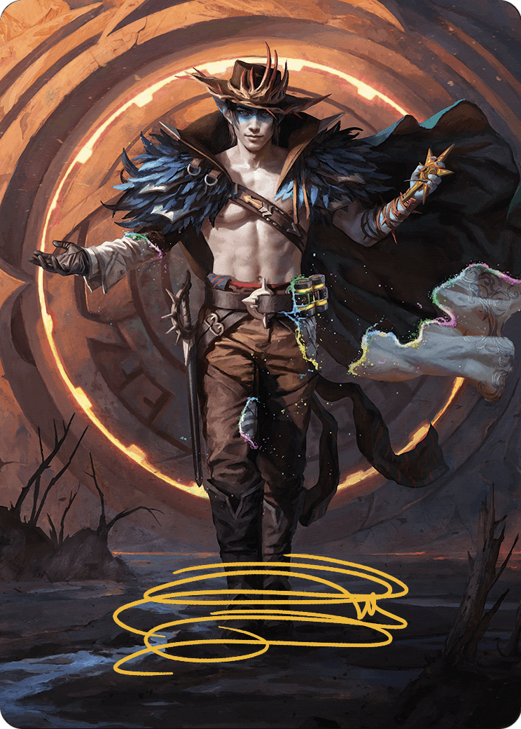 Oko, the Ringleader // Oko, the Ringleader (AOTJ-029) - Outlaws of Thunder Junction Art Series (Borderless) Foil