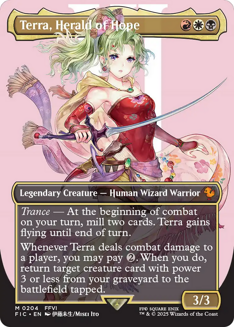 Terra, Herald of Hope (Borderless) (204) [Commander: FINAL FANTASY]