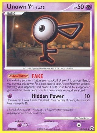 Unown [F] 56/106 - Great Encounters Reverse Holofoil