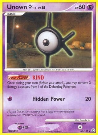 Unown [K] 68/132 - Secret Wonders Reverse Holofoil