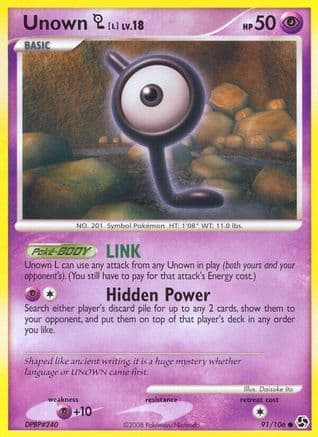 Unown [L] 91/106 - Great Encounters Reverse Holofoil