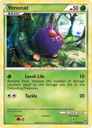 Venonat 81/102 - Triumphant Reverse Holofoil