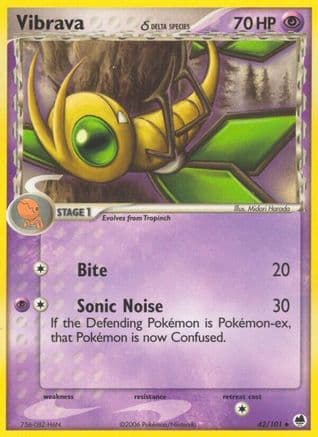 Vibrava (Delta Species) 42/101 - Dragon Frontiers Reverse Holofoil