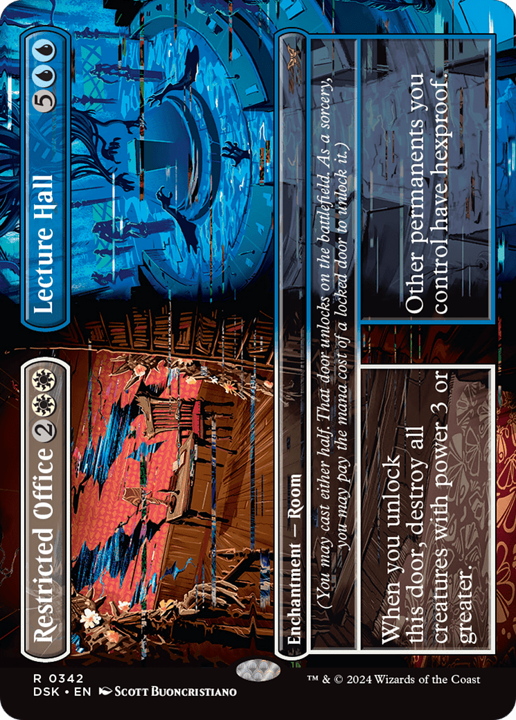 Restricted Office // Lecture Hall (Borderless) [Duskmourn: House of Horror] Foil