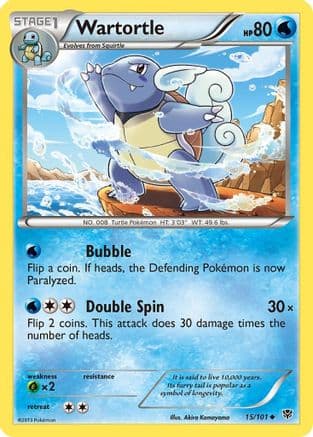 Wartortle 015/101 - Plasma Blast Reverse Holofoil