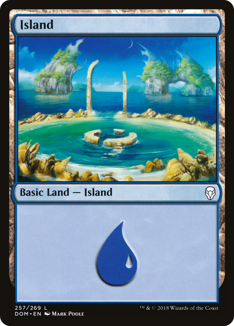 Island (257) [Dominaria] Foil