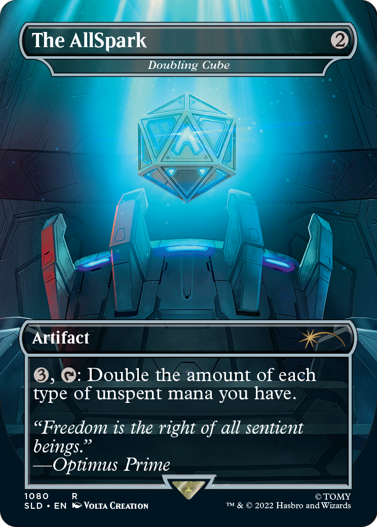 Doubling Cube - The AllSpark (Borderless Megatron) [Secret Lair Drop Series] Foil