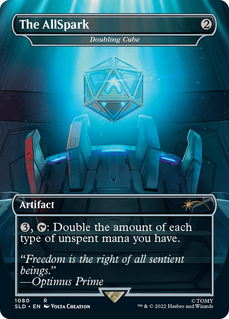 Doubling Cube - The AllSpark (Borderless Megatron) [Secret Lair Drop Series] Foil