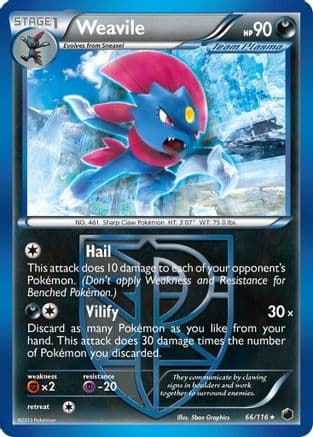 Weavile (Team Plasma) 66/116 - Plasma Freeze Reverse Holofoil