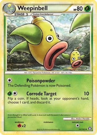 Weepinbell 53/102 - Triumphant Reverse Holofoil