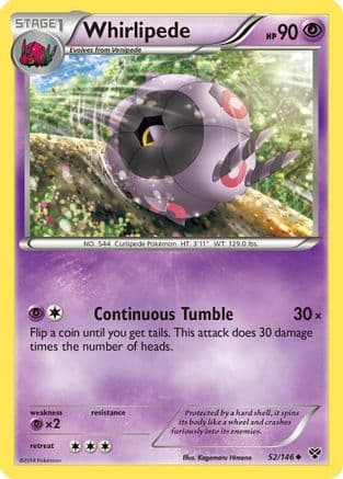 Whirlipede 52/146 - XY Base Set Reverse Holofoil