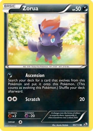 Zorua 089/113 - Legendary Treasures Reverse Holofoil