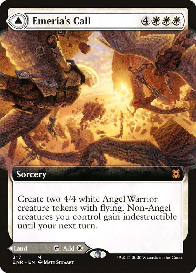 Emeria's Call // Emeria, Shattered Skyclave (Extended Art) [Zendikar Rising] Foil