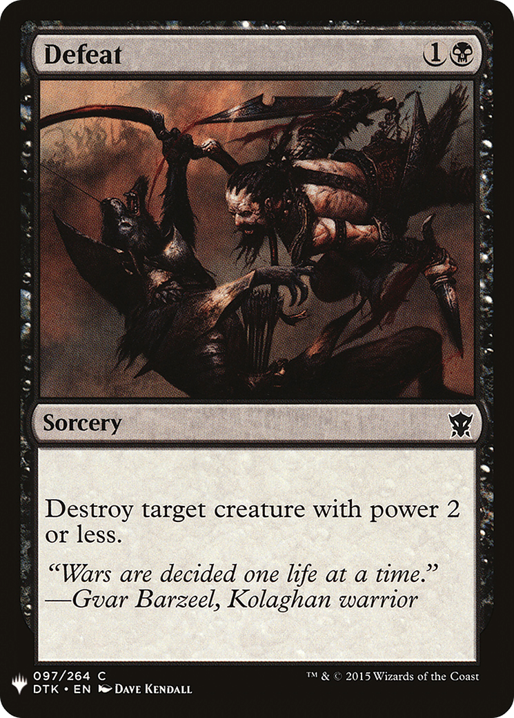 Defeat |  (DTK-97) [The List]