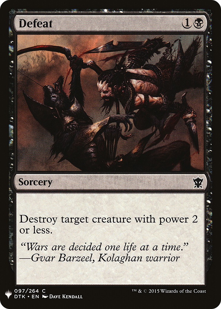 Defeat |  (DTK-97) [The List]