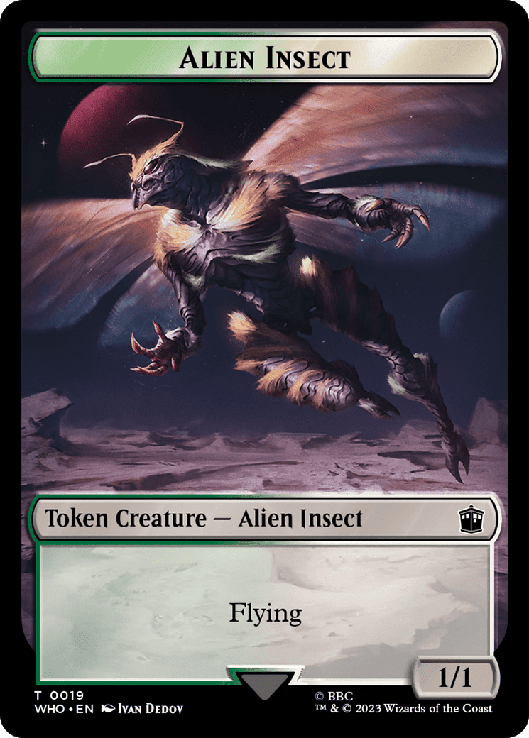 Copy // Alien Insect Double-Sided Token [Doctor Who Tokens] Foil