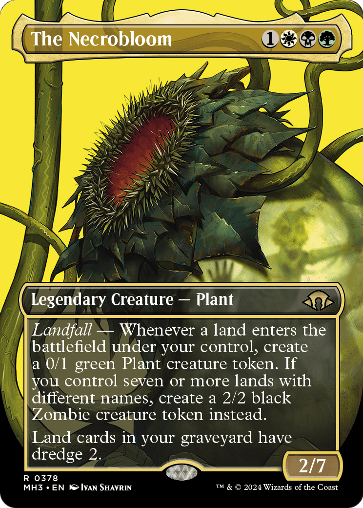 The Necrobloom (Borderless) [Modern Horizons 3] Foil