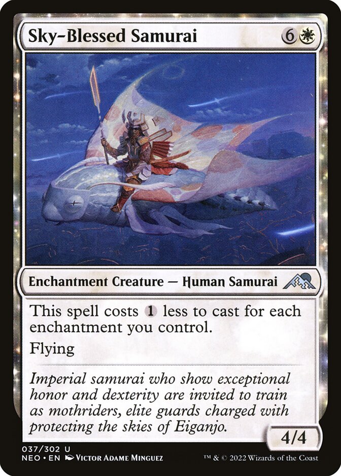Sky-Blessed Samurai 37/302 (Kamigawa: Neon Dynasty) 