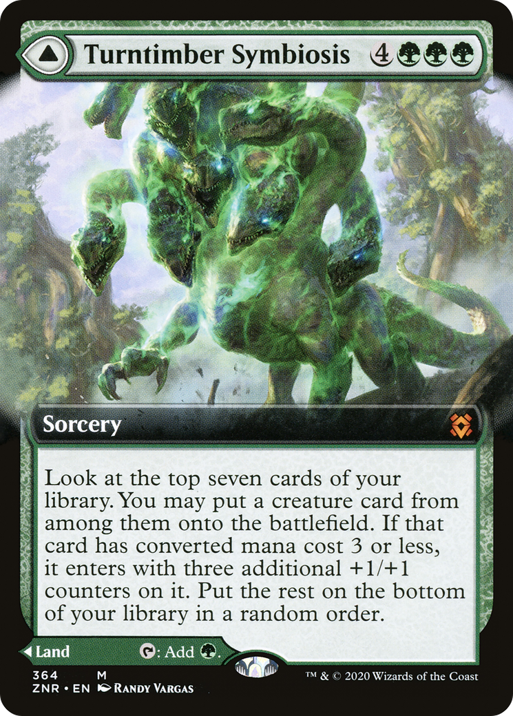 Turntimber Symbiosis // Turntimber, Serpentine Wood (Extended Art) [Zendikar Rising] Foil