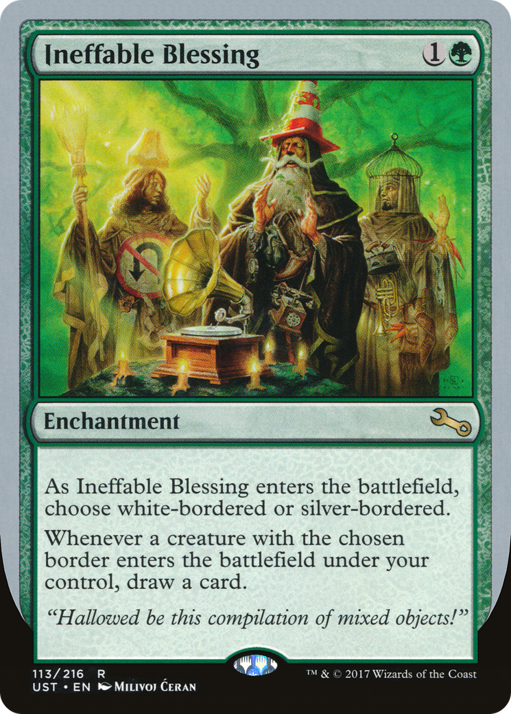 Ineffable Blessing ("choose white-bordered or silver-bordered") [Unstable] Foil