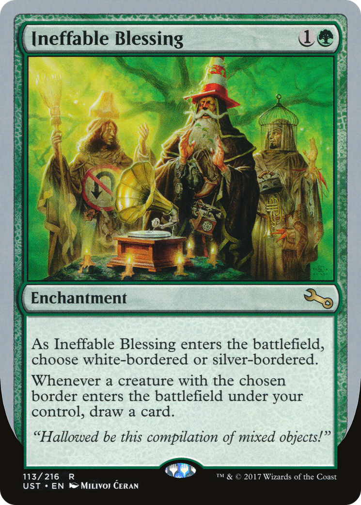 Ineffable Blessing ("choose white-bordered or silver-bordered") [Unstable] Foil