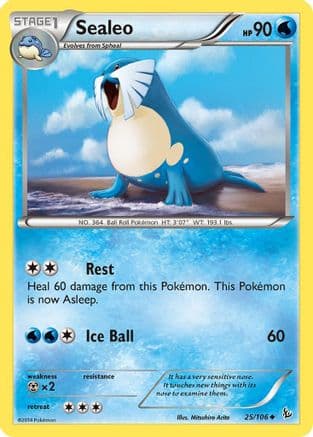 Sealeo 025/106 - XY  Flashfire Reverse Holofoil