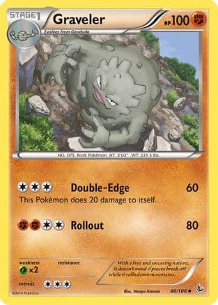 Graveler 046/106 - XY  Flashfire Reverse Holofoil
