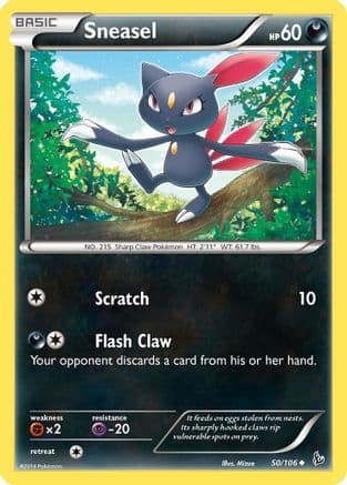 Sneasel 050/106 - XY  Flashfire Reverse Holofoil