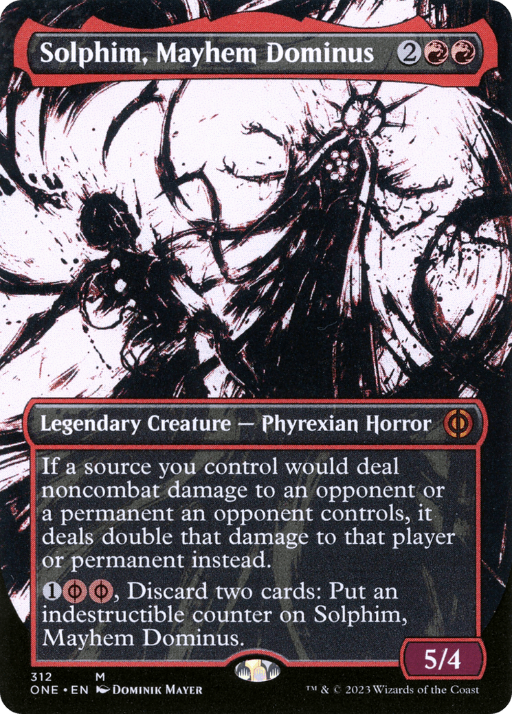 Solphim, Mayhem Dominus (Borderless Ichor) [Phyrexia: All Will Be One] Foil