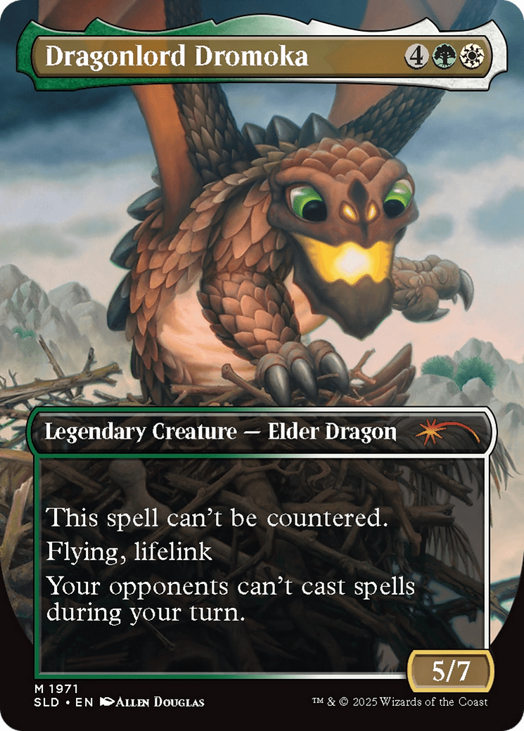 Dragonlord Dromoka // Dragonlord Dromoka (1971) [Secret Lair Drop]  (Borderless) Foil