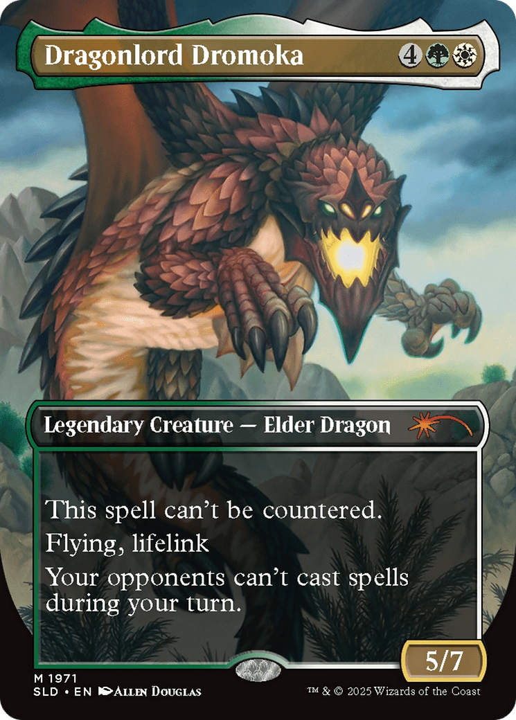 Dragonlord Dromoka // Dragonlord Dromoka (1971) [Secret Lair Drop]  (Borderless) Foil