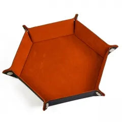 Folding Hexagonal Dice Tray | Orange