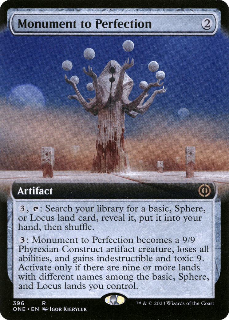 Monument to Perfection (Extended Art) [Phyrexia: All Will Be One] Foil