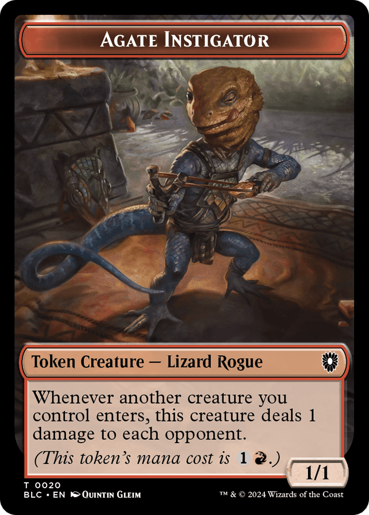 Agate Instigator (TBLC-020) - Bloomburrow Commander Tokens Foil