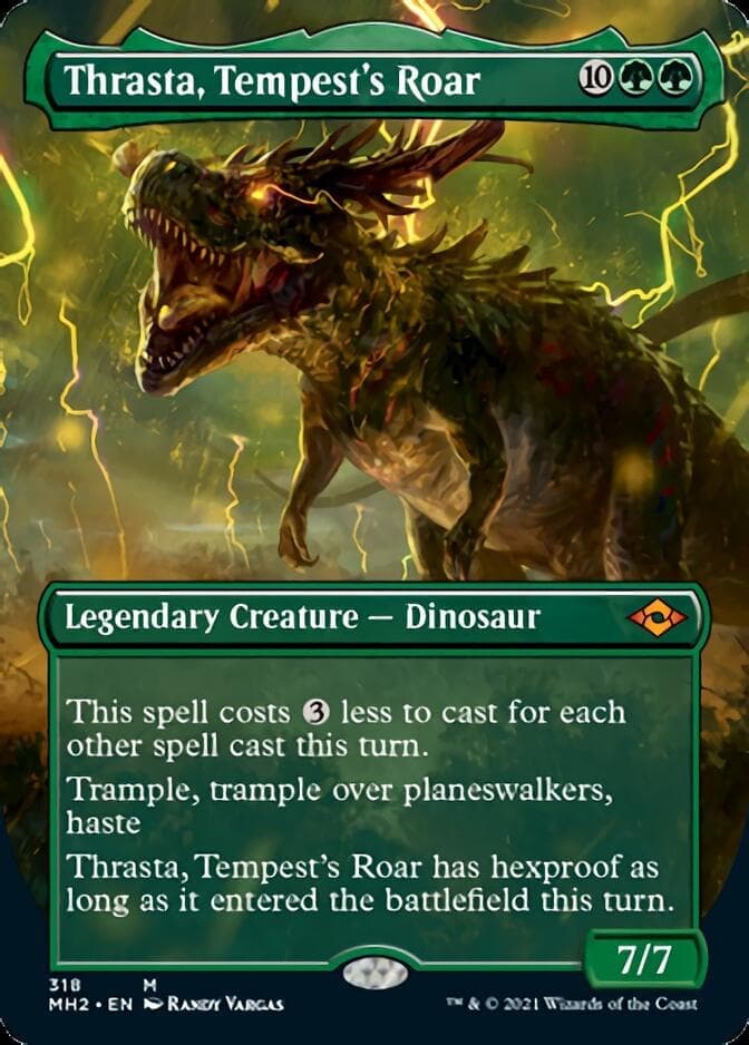 Thrasta, Tempest's Roar (Borderless Alternate Art) [Modern Horizons 2] Foil