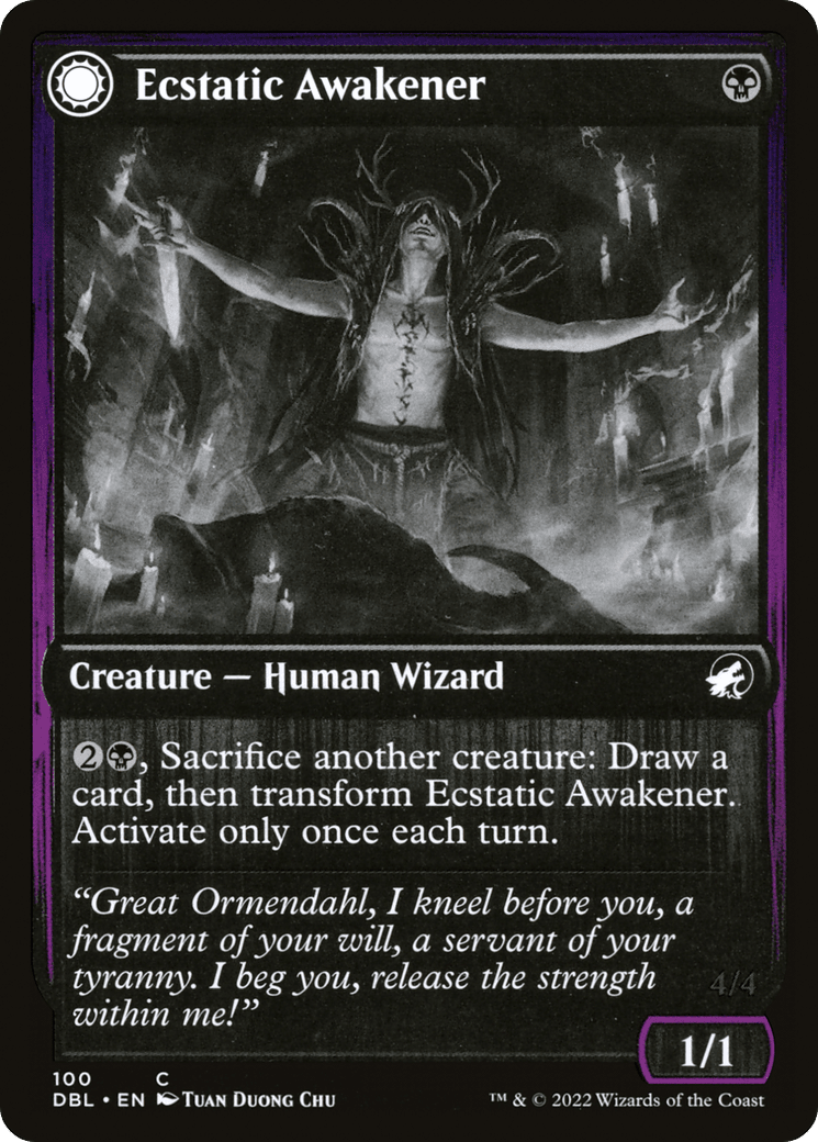 Ecstatic Awakener // Awoken Demon [Innistrad: Double Feature] Foil