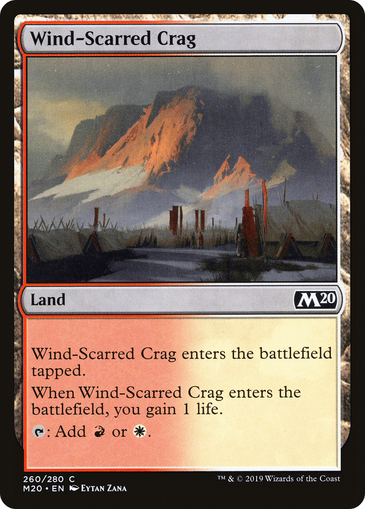 Wind-Scarred Crag [Core Set 2020] Foil