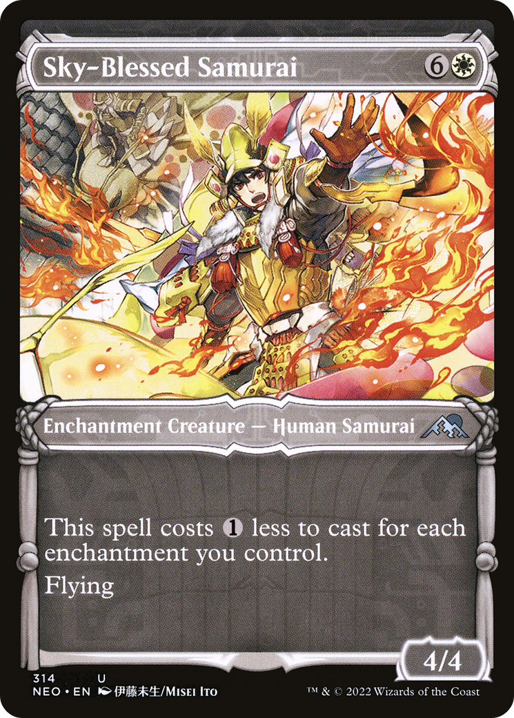Sky-Blessed Samurai (Showcase Samurai) [Kamigawa: Neon Dynasty] Foil