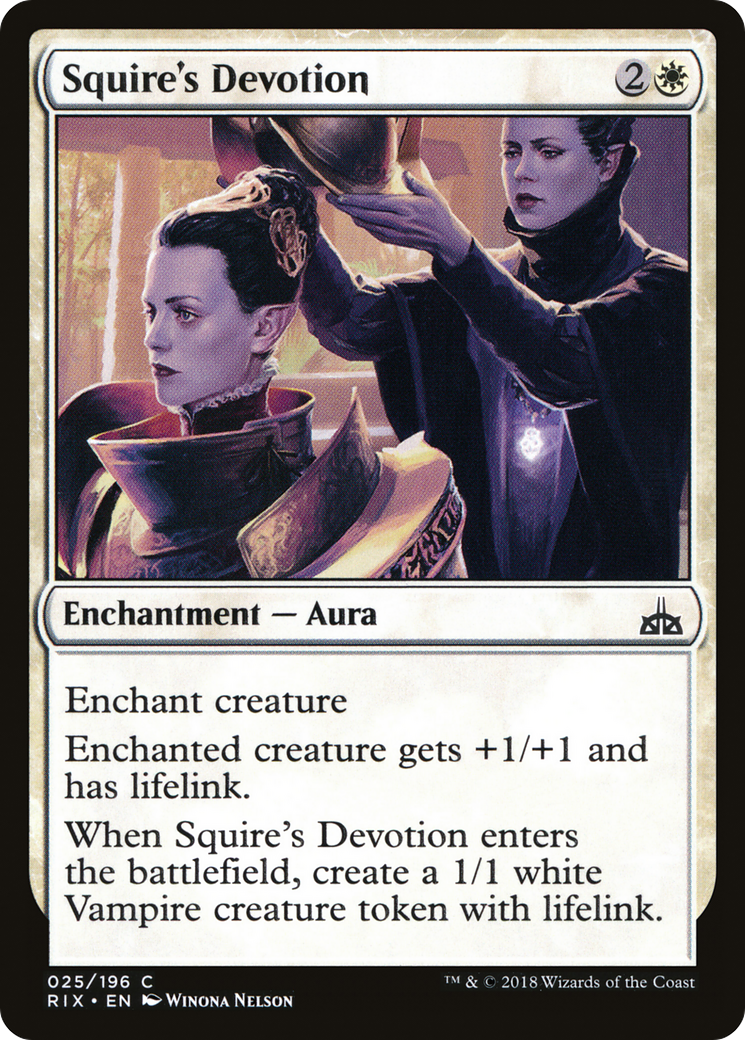 Squire's Devotion [Rivals of Ixalan] Foil