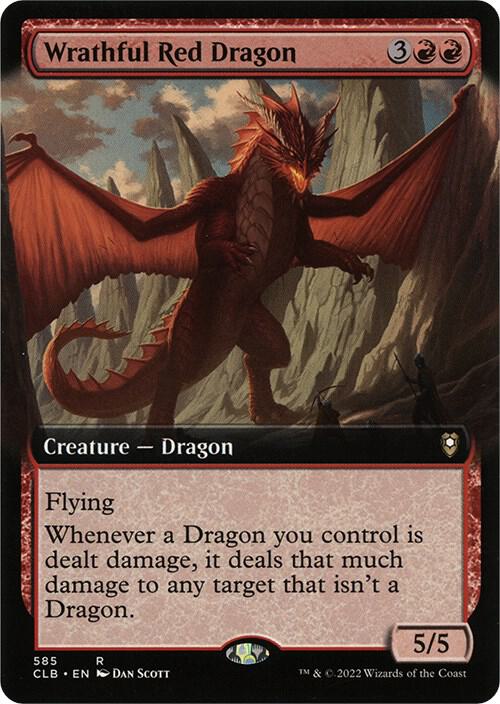 Wrathful Red Dragon Extended Art 585 (Commander Legends: Battle for Baldur's Gate) 