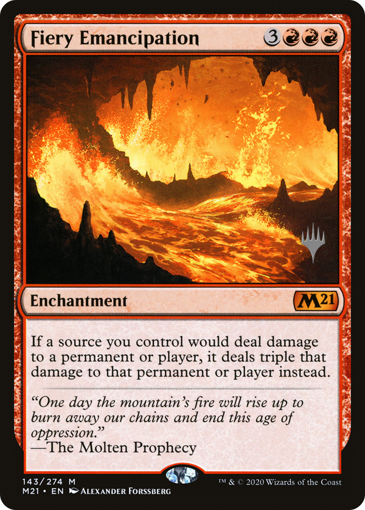 Fiery Emancipation (Promo Pack) [Core Set 2021 Promos] Foil