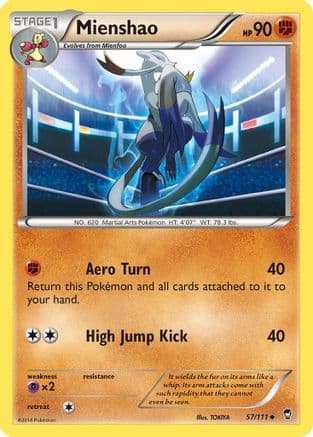 Mienshao 057/111 - XY  Furious Fists Reverse Holofoil